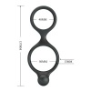 CRAZY BULL - Florian Double Cock And Ball Ring Black