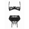 Afbeelding van Christine - 3-delig Open BH Kanten Slip Set Gush