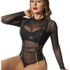 Subblime Leather Harness Straps Chain Details