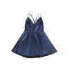 Subblime Blue PU Leather Strappy Nightgown S/M