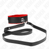 KINK Necklace Red Leather Lace 40-48cm