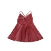 Subblime Burgundy PU Leather Strappy Nightgown S/M