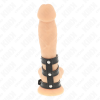 Kink Triple Leather Penis Ring With Pressure Closure