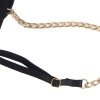 Subblime Black Chain Suspenders Bodysuit S/M