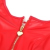 Subblime Heart Zipper Leather Dress Red S/M