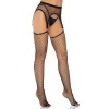 Leg Avenue Industrial Net Stockings O-Ring Garter - One Size