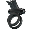 Pretty Love Double Vibrating Ring Black Stimulator