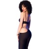 Chilirose Black Top Leggings Set Gold Accessories L