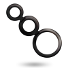 Addicted Toys Penis Ring Set Smoked