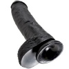 King Cock Black Dildo with Balls, 25.4 CM