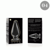 Model 4 Anal Plug Borosilicate Glass Clear 11 cm -o- 5 cm
