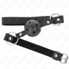 Kink Hollow Hard Ball Gag, Black, 4.5cm, 63.5x2cm