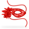 Ohmama Lace Flower Eye Mask Red
