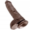 King Cock Brown Dildo with Balls, 25.4 CM