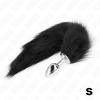 Kink Anal Plug S 7x3cm Synthetic Tail 40cm Black
