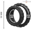 Intense Dewey Double Silicone Penis Ring Black Model 2