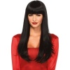 Leg Avenue Long Straight Wig with Bangs Black