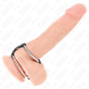 Kink Double Penis Ring 3.8 Cm to 5 Cm Connected by Leather