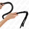 Kink Snake Whip with Black Hand Ring 65cm
