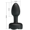 Pretty Love Olman LED Anal Plug Black 8.8CM