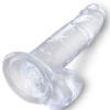 King Cock Clear Realistic Penis with Balls 15.2cm Transparent