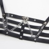 Subblime Leather Corset Harness Chain Detail