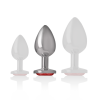 Intense - Metal Anal Plug With Red Crystal Size M