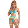 Subblime Green Eyelash Lace Bra Set L/XL