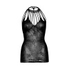 Leg Avenue Lace Mini Dress With Cutouts One Size Black