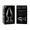 Model 3 Anal Plug Borosilicate Glass Transparent 11 cm -o- 5 cm