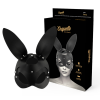 Coquette Chic Desire Vegan Leather Mask with Bunny Ears