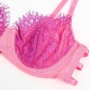 Subblime Pink Eyelash Lace Bra Set L/XL