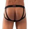 BURN 011 Double Black Jockstrap S