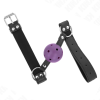 Kink Breathable Ball Gag, Double Rivet, Purple, 42-58cm