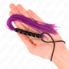 Kink Mini Silicone Whip With 6 Purple Beads 26 Cm