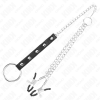 Kink Metal Penis Ring with Chain and Adjustable Nipple Clamps