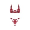 Afbeelding van Obsessive - Luise Sublim 2-delige Open Set - Rood