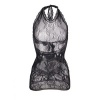 Subblime Short Fishnet Dress w/ Open Back & Heart, Black