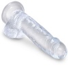 King Cock Clear Realistic Penis with Balls 15.2cm Transparent