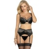 Subblime 3-Piece Set Bra + Thong + Lace Garter Black L/XL