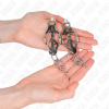 KINK Japanese Clover Nipple Clamps With Chains Silver