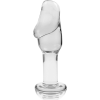 Model 6 Anal Plug Borosilicate Glass Clear 12.5 cm -o- 4 cm