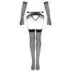 Livco Corsetti Nemalia Garter, Stockings and Gloves Black S/M