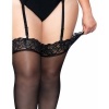 Leg Avenue Black Tights Lace Top Plus
