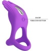 Pretty Love Silas Vibrant Penis Ring Purple 7 Vibrations