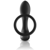 Black&Silver Remote Control Anal Massager, Black