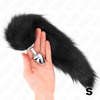 Kink Anal Plug S 7x3cm Synthetic Tail 40cm Black