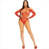 Leg Avenue Body Crotchless Fishnet Rhinestone Red