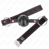 Kink Hollow Hard Ball Gag, Black, Model 2, 65x2.5cm