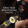 Afbeelding van XR Brands - Inhaler Gas Masker Met Fles - Zwart & Wit